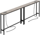 Mesa De Console Grleaf Com Altura Ajustável Com Tomadas