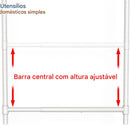 Kit 2 Varão ajustável para pendurar roupas Simple Houseware