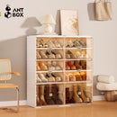 Armário Organizado para 32 Pares Dobrável ANTBOX com Portas Transparentes