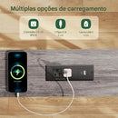 Mesa De Console Grleaf Com Altura Ajustável Com Tomadas