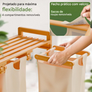 Cesto de Roupa de Bambu com Mompartimentos deslizantes 3 e 4 Compartimentos