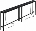 Mesa De Console Grleaf Com Altura Ajustável Com Tomadas