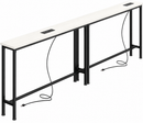 Mesa De Console Grleaf Com Altura Ajustável Com Tomadas