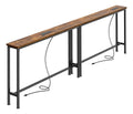 Mesa De Console Grleaf Com Altura Ajustável Com Tomadas