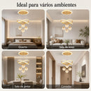 Lustre LED de Cristal Luxo 110V-220V Bivolt