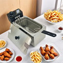 Cesto de Fritura Multifuncional em Aço Inoxidável com Pega Dobrável