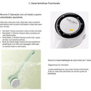 Escova Elétrica Corporal com 5 Cabeças, 4 Velocidades, Display Digital